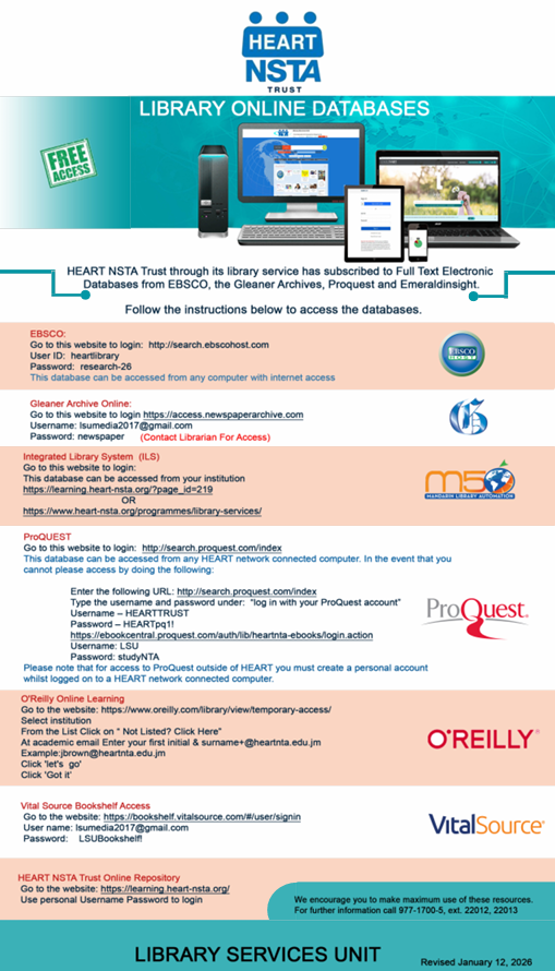 Online Database Flyer 2026